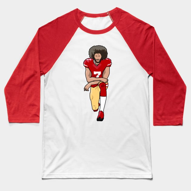 Colin kneeling Baseball T-Shirt by Seeyaseiya